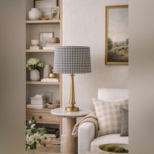 Designer Houndstooth Drum Lampshade 11x15 | Vivenne | Uno Fitter | Free Shipping